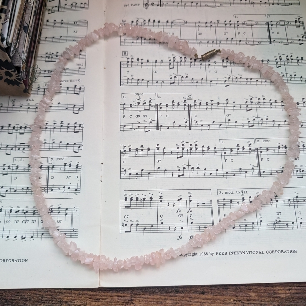 Vintage Rose Quartz Necklace